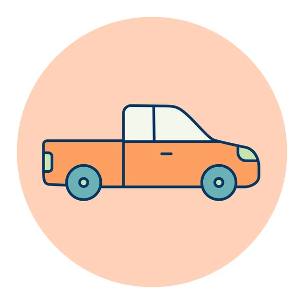 Vektorová Ikona Vyzvedávacího Auta Grafický Symbol Pro Cestování Cestovní Ruch — Stockový vektor