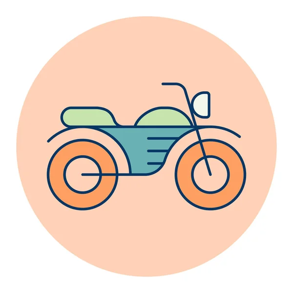 Motorrad Vektor Symbol Grafik Symbol Für Reise Und Tourismus Website — Stockvektor