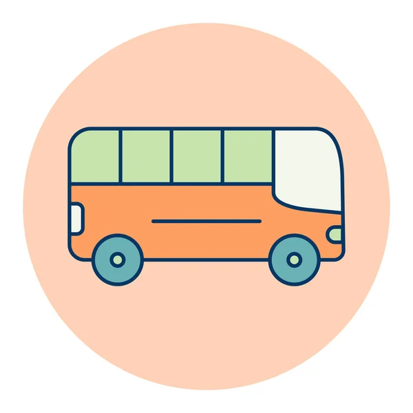 市バスのベクトルアイコン 旅行や観光のウェブサイトやアプリのデザイン アプリ Uiのためのグラフシンボル — ストックベクタ