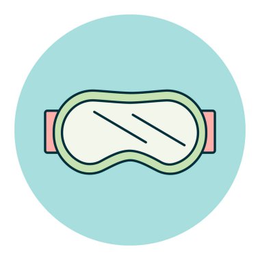 Klasik snowboard kayak gözlükleri vektör ikonu. Kış işareti. Seyahat ve turizm web sitesi ve uygulama tasarımı, logo, uygulama, UI için grafik sembolü