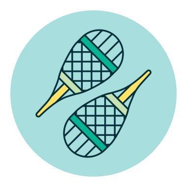 Kar ayakkabısı vektör simgesi. Kış işareti. Seyahat ve turizm web sitesi ve uygulama tasarımı, logo, uygulama, UI için grafik sembolü