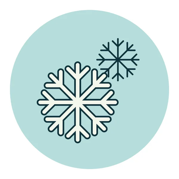 Copos Nieve Icono Vector Señal Invierno Símbolo Gráfico Para Viajes — Vector de stock