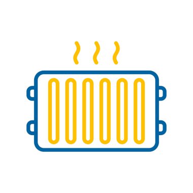 Radyatör, ısıtıcı vektör simgesi. İnşaat, onarım ve inşaat. Web sitenizin tasarımı için grafik sembolü, logo, uygulama, UI