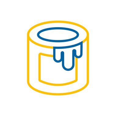 Kova vektör simgesini boya. İnşaat, onarım ve inşaat. Web sitenizin tasarımı için grafik sembolü, logo, uygulama, UI. Vektör illüstrasyonu, EPS10.