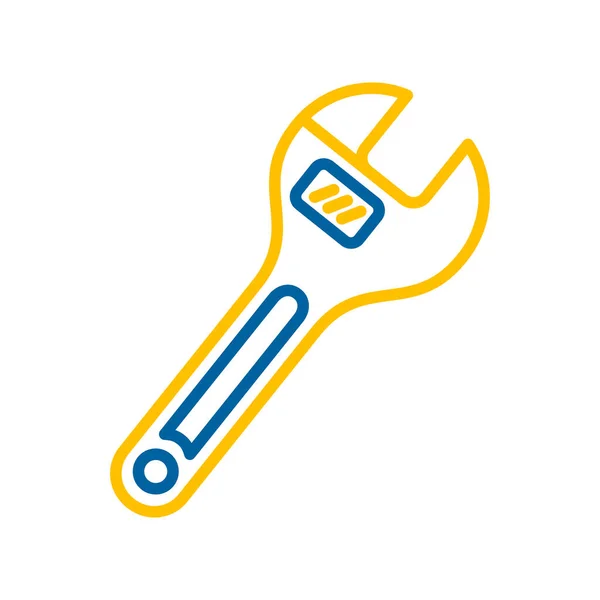 Adjustable Spanner Vector Icon Construction Repair Building Graph Symbol Your — 图库矢量图片