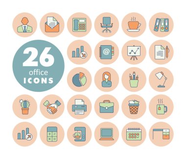 Ofis taslak ikonu. Ofis işareti. Web sitenizin tasarımı için grafik sembolü, logo, uygulama, UI. Vektör illüstrasyonu