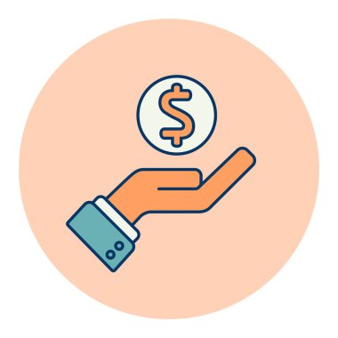 Paranın piktografı düz simge vektöründe. Finansal tabela. Web sitenizin tasarımı için grafik sembolü, logo, uygulama, UI. Vektör illüstrasyonu, EPS10.