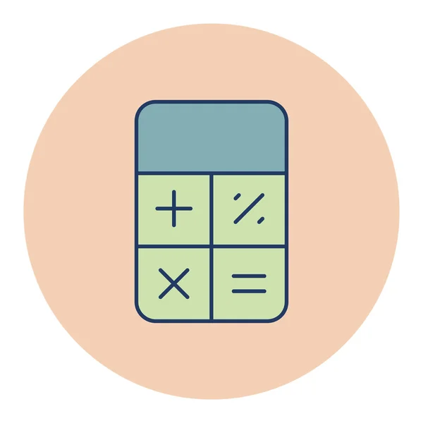 Calculadora Vetor Ícone Plano Finanças Sinal Símbolo Gráfico Para Design — Vetor de Stock