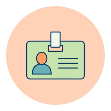 Rozet taslağı düz simge. Çalışma alanı tabelası. Web sitenizin tasarımı için grafik sembolü, logo, uygulama, UI. Vektör illüstrasyonu, EPS10.