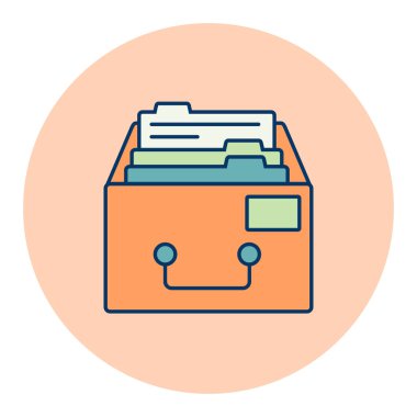 Kabine ana hatları düz simge dosyalanıyor. Çalışma alanı tabelası. Web sitenizin tasarımı için grafik sembolü, logo, uygulama, UI. Vektör illüstrasyonu, EPS10.