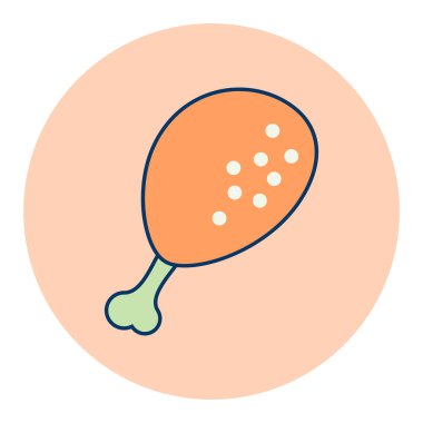 Tavuk budu düz ikonu. Çiftlik hayvanı işareti. Web sitenizin tasarımı için grafik sembolü, logo, uygulama, UI. Vektör illüstrasyonu