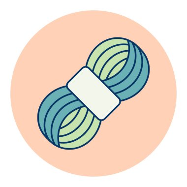 İplik rulosu düz simge. Çiftlik hayvanı işareti. Web sitenizin tasarımı için grafik sembolü, logo, uygulama, UI. Vektör illüstrasyonu
