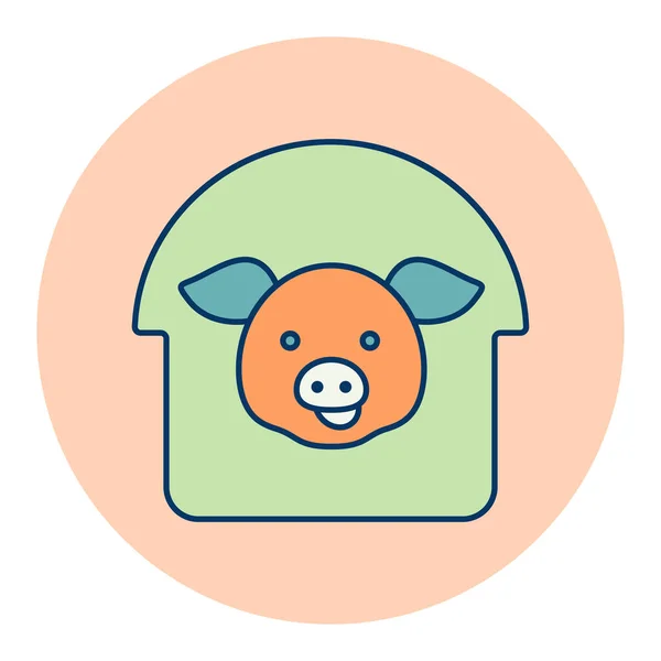 Pigsty Płaska Ikona Znak Zwierząt Gospodarskich Symbol Graficzny Dla Projektu — Wektor stockowy