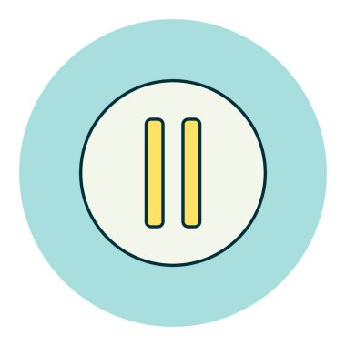 Renk vektör simgesini durdur. Müzik ve ses web sitesi için grafik sembolü ve uygulama tasarımı, logo, uygulama, UI