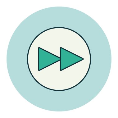 Sonraki parça düğmesi renk vektörü simgesini oynat. Müzik ve ses web sitesi için grafik sembolü ve uygulama tasarımı, logo, uygulama, UI