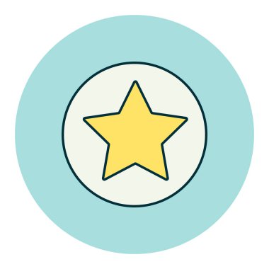 Favori renk vektör düz simgesi yıldız sembolüne ekle. Müzik ve ses web sitesi için grafik sembolü ve uygulama tasarımı, logo, uygulama, UI