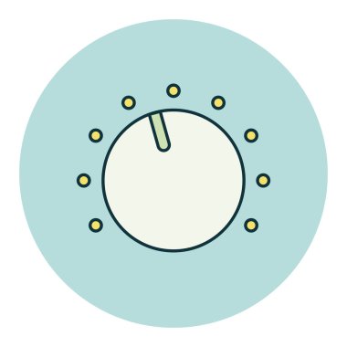 Cilt düğmesi renk vektör simgesi. Müzik işareti. Müzik ve ses web sitesi için grafik sembolü ve uygulama tasarımı, logo, uygulama, UI