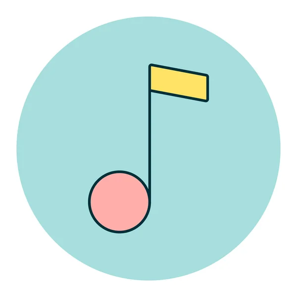 Значок Вектора Цвета Нот Графический Символ Музыкального Звукового Дизайна Веб — стоковый вектор