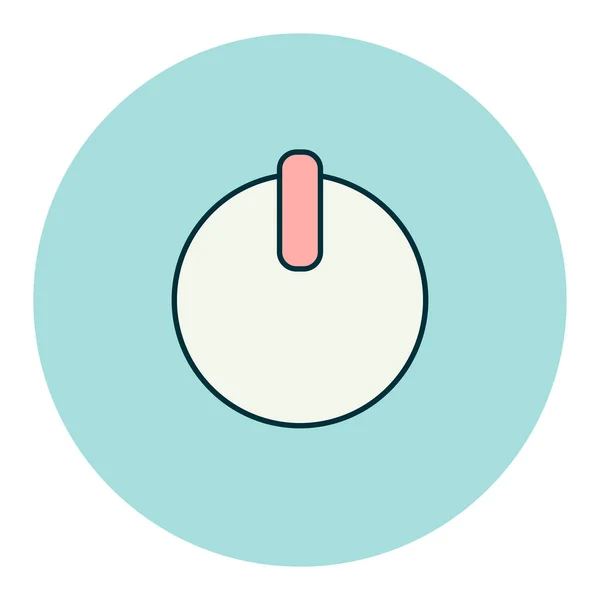 Botón Encendido Icono Vector Color Símbolo Gráfico Para Música Sonido — Vector de stock