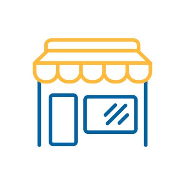 Öndeki izole edilmiş daire simgesini sakla. E-ticaret tabelası. Web sitenizin tasarımı için grafik sembolü, logo, uygulama, UI. Vektör illüstrasyonu, EPS10.