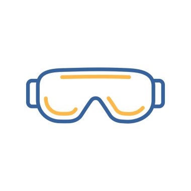 Biology goggles Eye protection vector flat icon. Scientific Lab glasses. Medicine sign. Graph symbol for medical web site and apps design, logo, app, UI