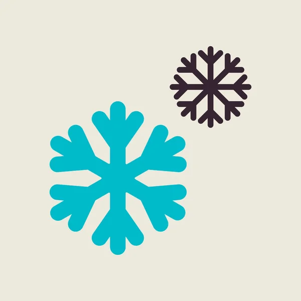 Copos Nieve Icono Vector Señal Invierno Símbolo Gráfico Para Viajes — Archivo Imágenes Vectoriales