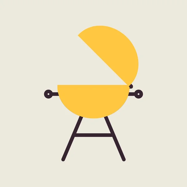 Grill Barbeque Cookout Vector Flat Icon Graph Symbol Cooking Web — 图库矢量图片