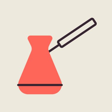 Türk Crazve vektör rengi düz simge. Mutfak aletleri. Yemek pişirme web sitesi tasarımı, logo, uygulama, UI için grafik sembolü