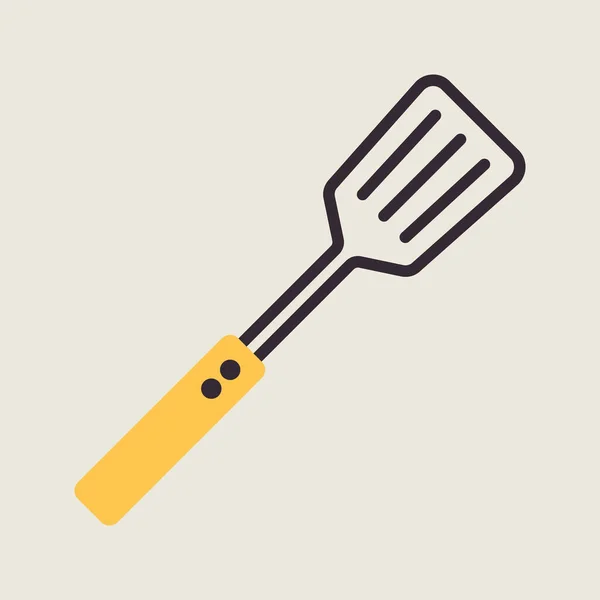 Κουζίνα Σπάτουλα Διάνυσμα Χρώμα Επίπεδη Εικόνα Συσκευή Κουζίνας Γράφημα Σύμβολο — Διανυσματικό Αρχείο