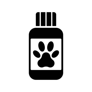 Hayvan şampuanı vektör sembolü. Evcil hayvan işareti. Evcil hayvan ve veteriner web sitesi ve uygulama tasarımı, logo, uygulama, UI için grafik sembolü