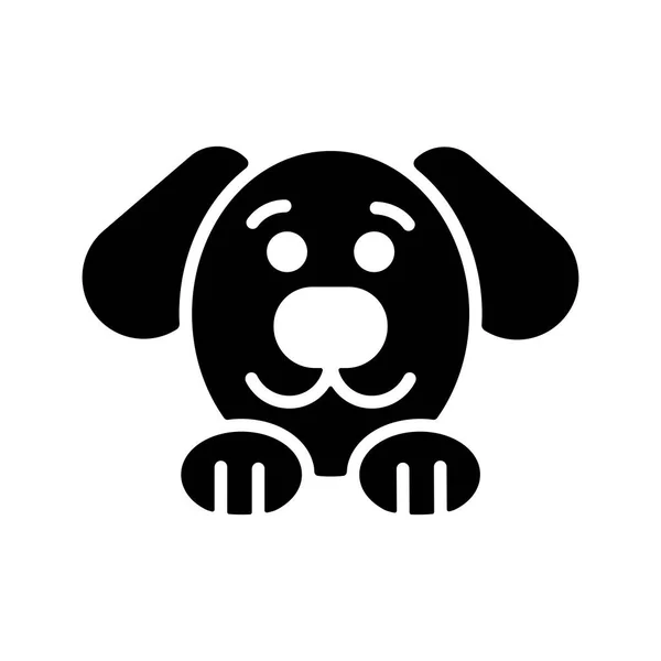Hundvektor Glyf Ikon Djurtecken Diagram Symbol För Sällskapsdjur Och Veterinär — Stock vektor