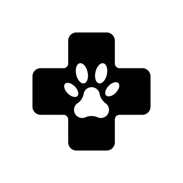 Weterynaryjna Ikona Wektorowa Glifu Zwierzę Domowe Symbol Graficzny Strony Internetowej — Wektor stockowy