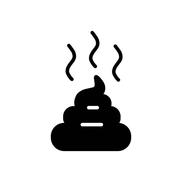Pile Poo Vecteur Glyphe Icône Pet Animal Signe Symbole Graphique — Image vectorielle