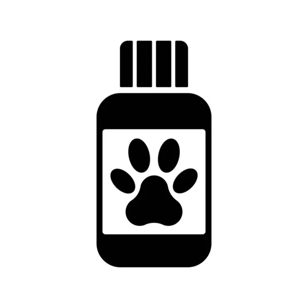 Shampooing Animal Vecteur Glyphe Icône Pet Animal Signe Symbole Graphique — Image vectorielle