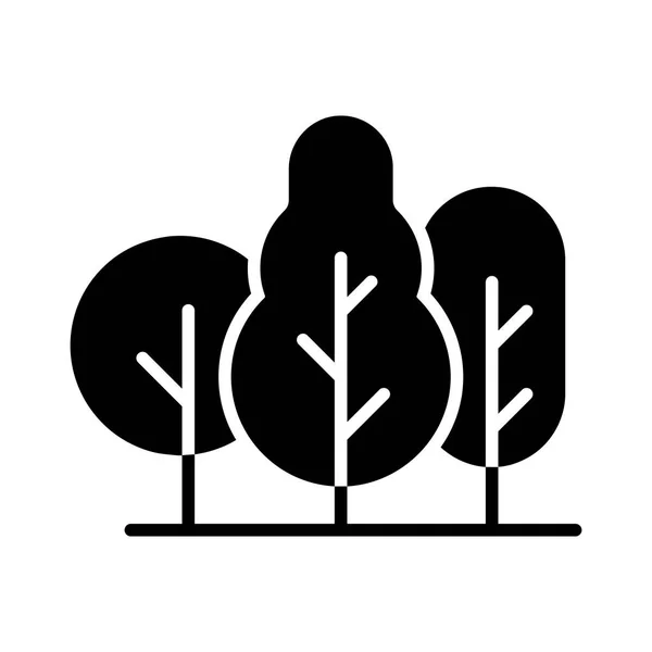 Lövskogsvektor Glyf Ikon Naturtecken Diagram Symbol För Resor Och Turism — Stock vektor
