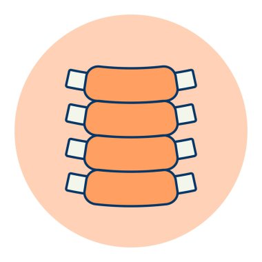 Kaburga vektörü yassı ikon yiyecek eti. Barbekü ve bbq ızgara tabelası. Yemek pişirme web sitesi ve uygulama tasarımı, logo, uygulama, UI için grafik sembolü