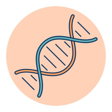 DNA vektör düz simgesi. İlaç ve sağlık sigortası, tıbbi destek işareti. Tıbbi web sitesi ve uygulama tasarımı için grafik sembolü, logo, uygulama, UI