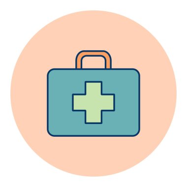 İlk yardım çocuk vektör düz simgesi. İlaç ve sağlık sigortası, tıbbi destek işareti. Tıbbi web sitesi ve uygulama tasarımı için grafik sembolü, logo, uygulama, UI