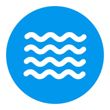 Deniz dalgası vektör sembolü izole edilmiş. Doğa işareti. Seyahat ve turizm web sitesi ve uygulama tasarımı, logo, uygulama, UI için grafik sembolü
