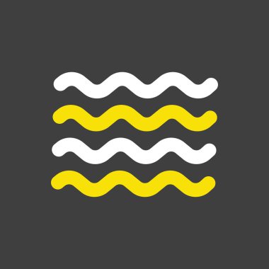 Deniz dalgası vektör simgesi. Doğa işareti. Seyahat ve turizm web sitesi ve uygulama tasarımı, logo, uygulama, UI için grafik sembolü