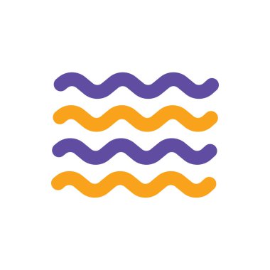 Deniz dalgası vektör simgesi. Doğa işareti. Seyahat ve turizm web sitesi ve uygulama tasarımı, logo, uygulama, UI için grafik sembolü