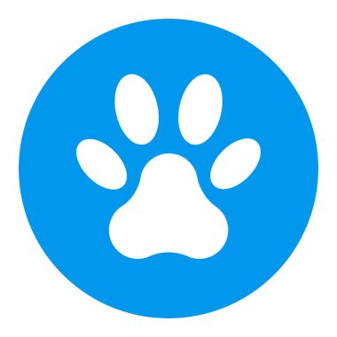 Paw vektör simgesi. Evcil hayvan işareti. Evcil hayvan ve veteriner web sitesi ve uygulama tasarımı, logo, uygulama, UI için grafik sembolü