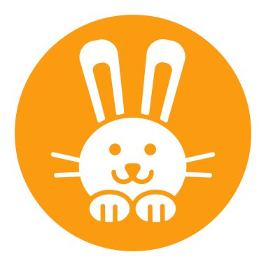 Tavşan vektör simgesi. Evcil hayvan işareti. Evcil hayvan ve veteriner web sitesi ve uygulama tasarımı, logo, uygulama, UI için grafik sembolü