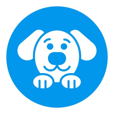 Köpek vektör simgesi. Evcil hayvan işareti. Evcil hayvan ve veteriner web sitesi ve uygulama tasarımı, logo, uygulama, UI için grafik sembolü