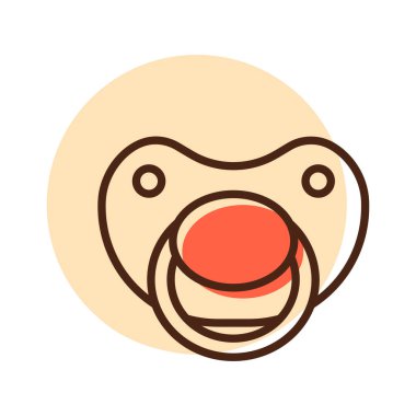 Bebek emzik vektör ikonu. Çocuklar ve yeni doğmuş bebekler için grafik sembolü Web sitesi ve uygulama tasarımı, logo, uygulama, UI
