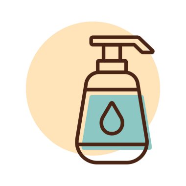 Bebek losyonu şişe vektör ikonu. Çocuklar ve yeni doğmuş bebekler için grafik sembolü Web sitesi ve uygulama tasarımı, logo, uygulama, UI
