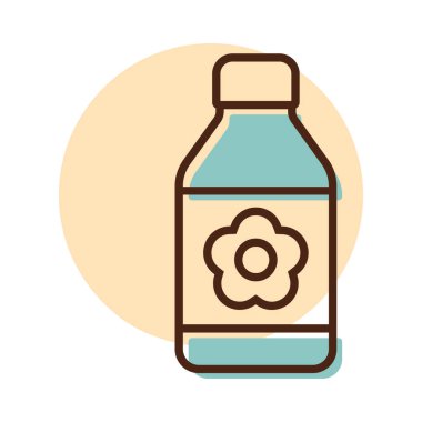 Bahçe ambalaj şişesi gübre vektör ikonu. Tarım, bahçe ve bitkiler için grafik sembolü Web sitesi ve uygulama tasarımı, logo, uygulama, UI