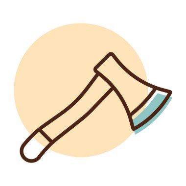 Bahçe baltası izole vektör simgesi. Tarım, bahçe ve bitkiler için grafik sembolü Web sitesi ve uygulama tasarımı, logo, uygulama, UI