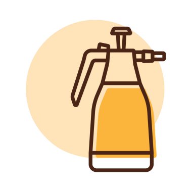 Bahçedeki el sıkıştırıcı sprey pompa vektör simgesi. Tarım, bahçe ve bitkiler için grafik sembolü Web sitesi ve uygulama tasarımı, logo, uygulama, UI