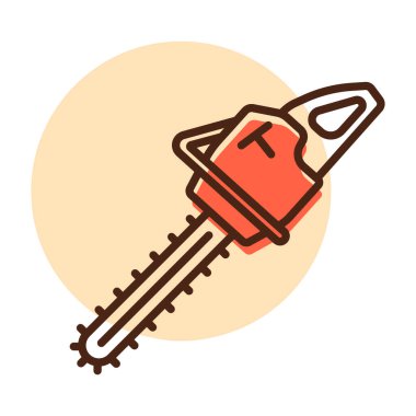 Bahçe testeresi izole vektör ikonu. Tarım, bahçe ve bitkiler için grafik sembolü Web sitesi ve uygulama tasarımı, logo, uygulama, UI